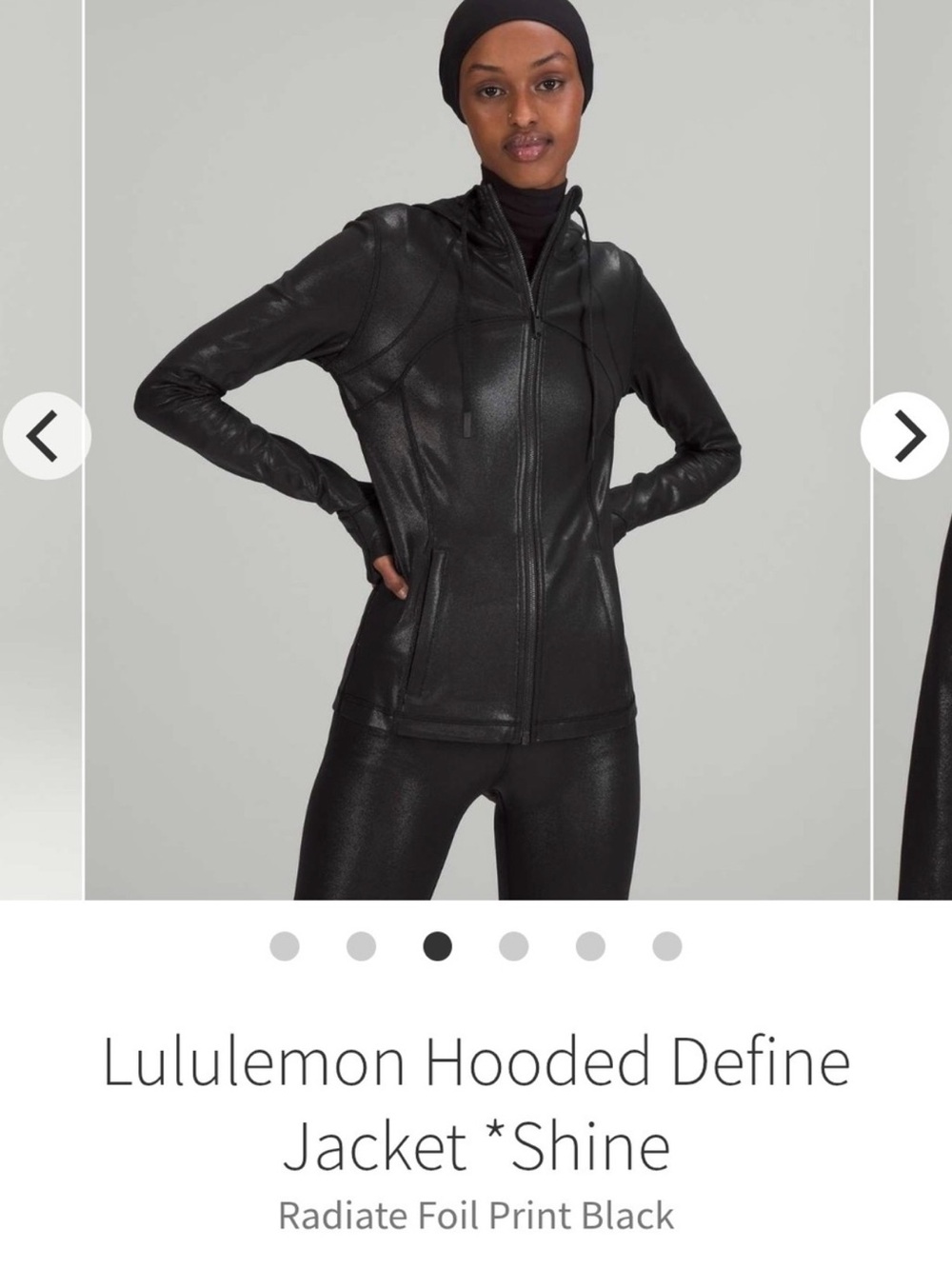 lululemon athletica Hooded Shine Define Jacket - Black